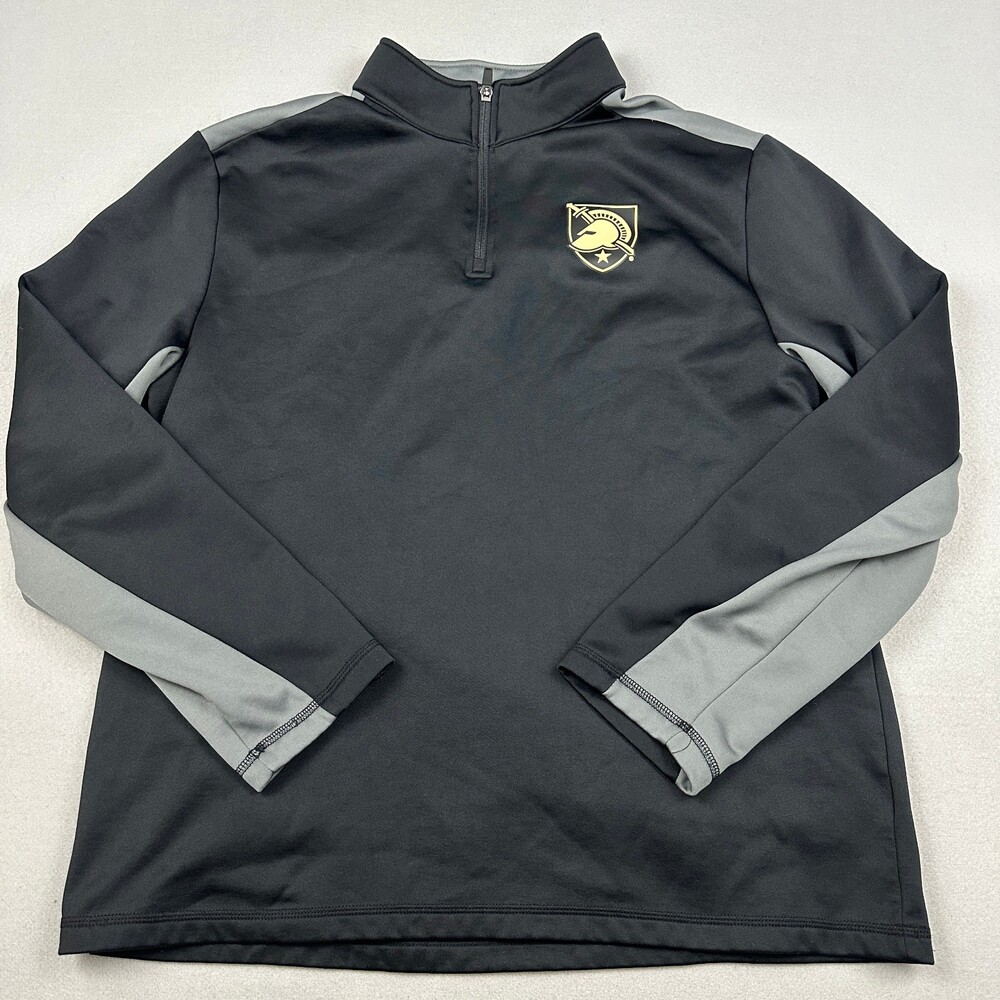 Army Black Knights Sweater Men XL Black Fanatics 1/4 Zip Pullover West Point